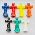 Cross Plain Candles/Velas Solidas Cruzes