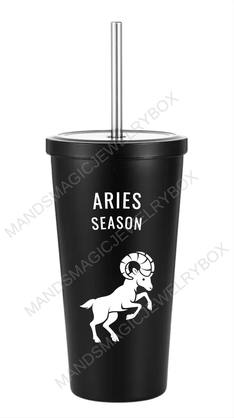 Aries Season Tumbler, Aries Tumbler, Aries Season, Zodiac Tumblers, Astrology Tumblers, Aries Zodiac Tumbler, Aries Astrology Tumbler