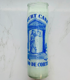 Court Case Glass Candle | Vela de Cristal de Caso de Corte