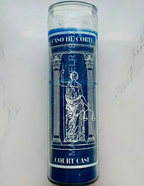Court Case Glass Candle | Vela de Cristal de Caso de Corte