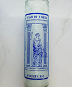 Court Case Glass Candle | Vela de Cristal de Caso de Corte