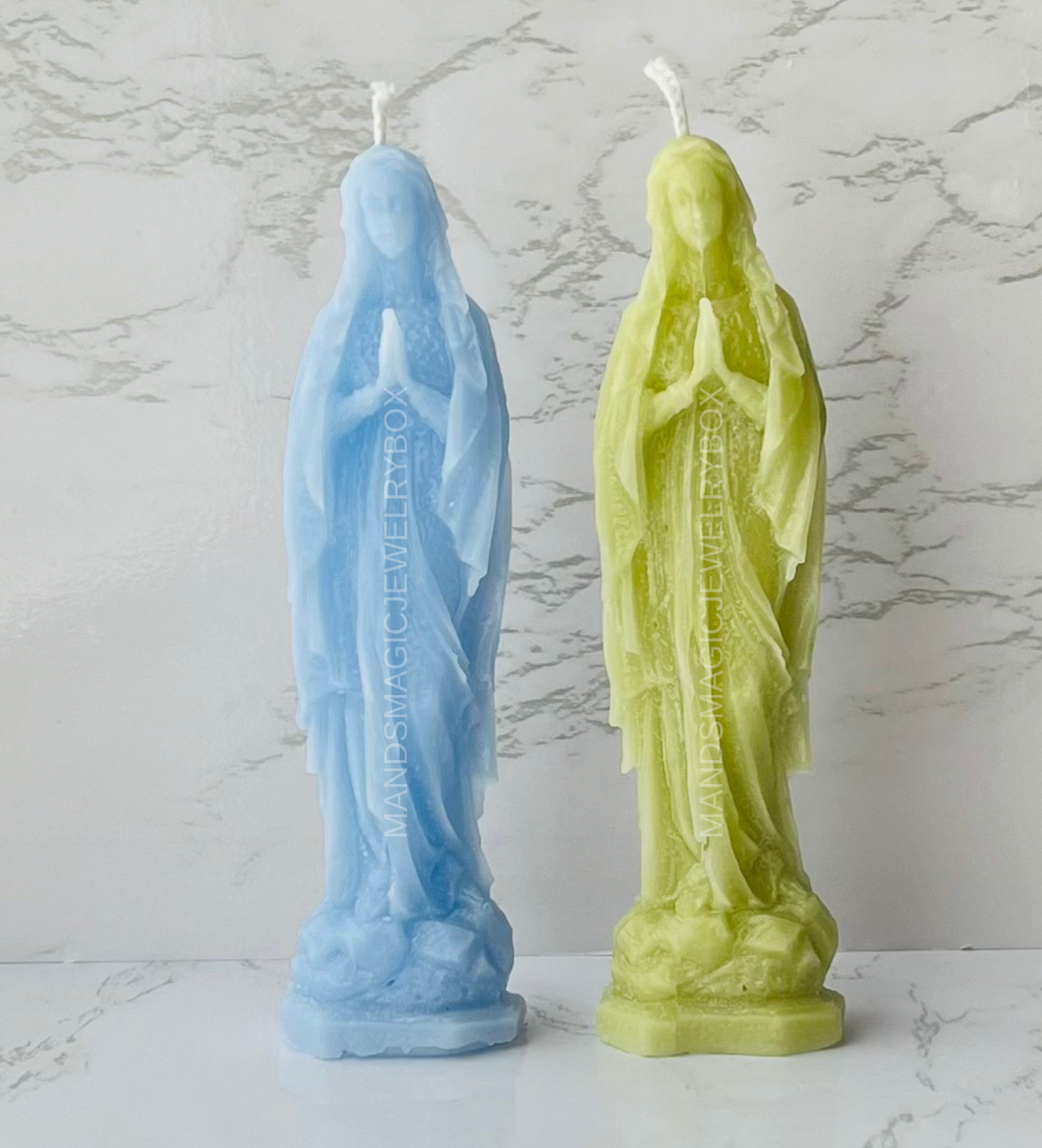 Virgen Mary Figure Candle