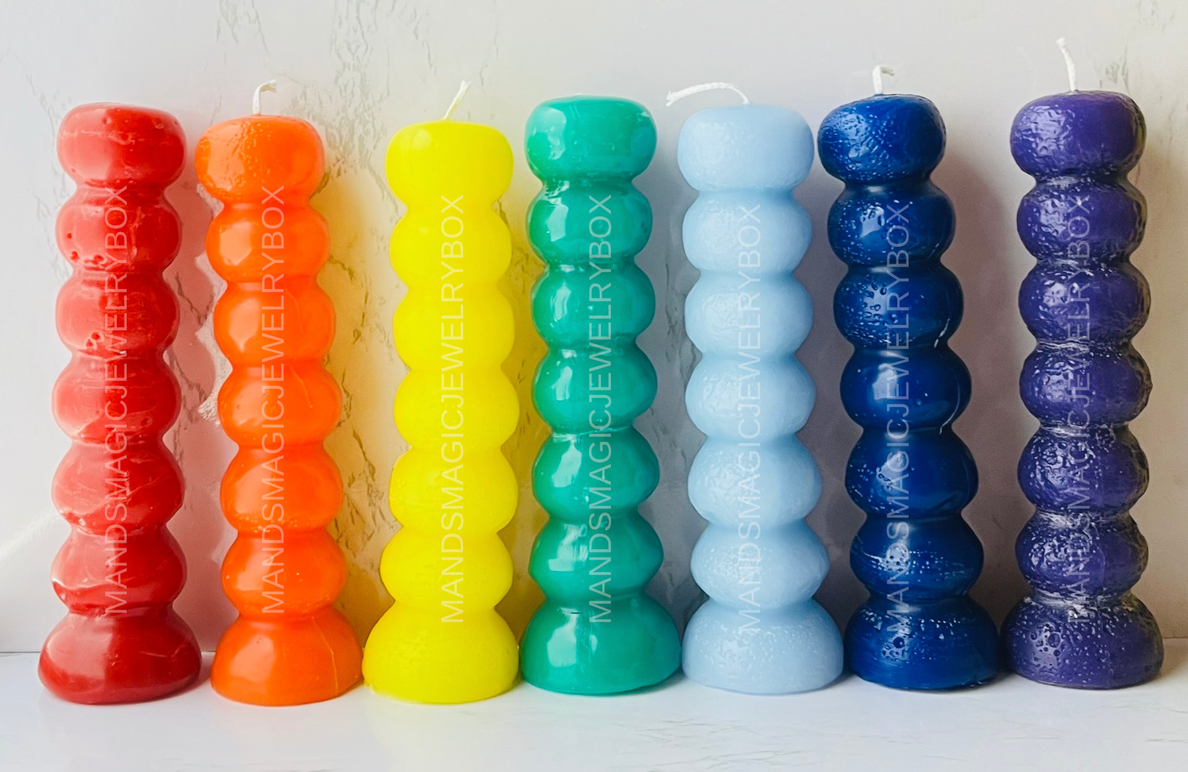 Plain 7 Knot Candles/Velas Solidas 7 Nudos
