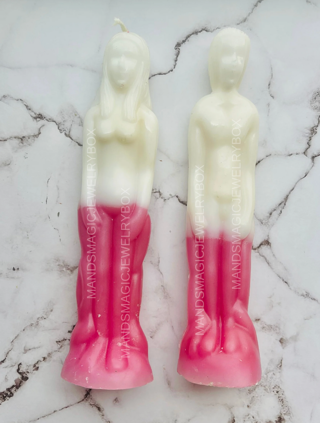 Plain Pink/White Image Female/Male Candles