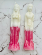Plain Pink/White Image Female/Male Candles