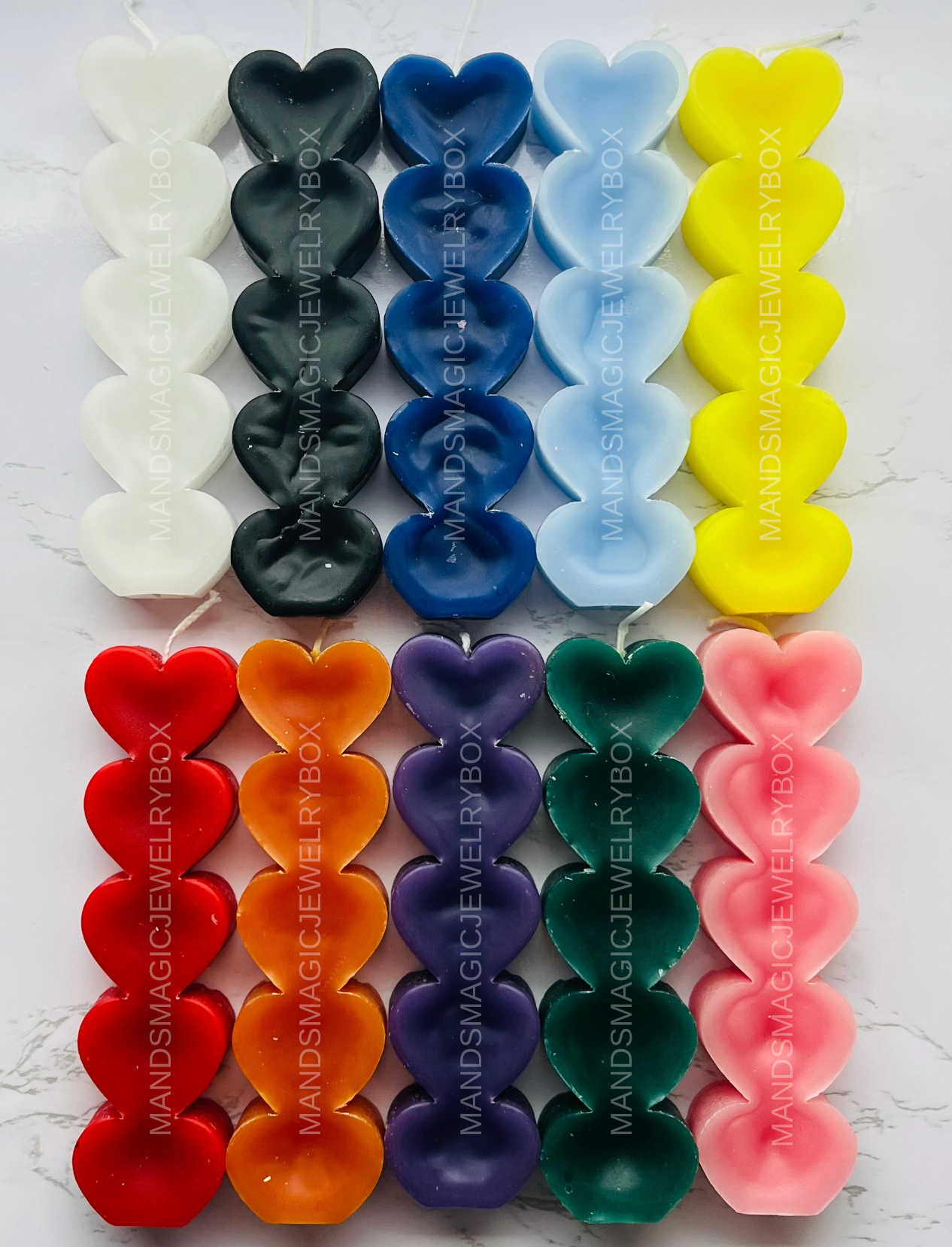 Heart Shape Candles/Velas De Corazon