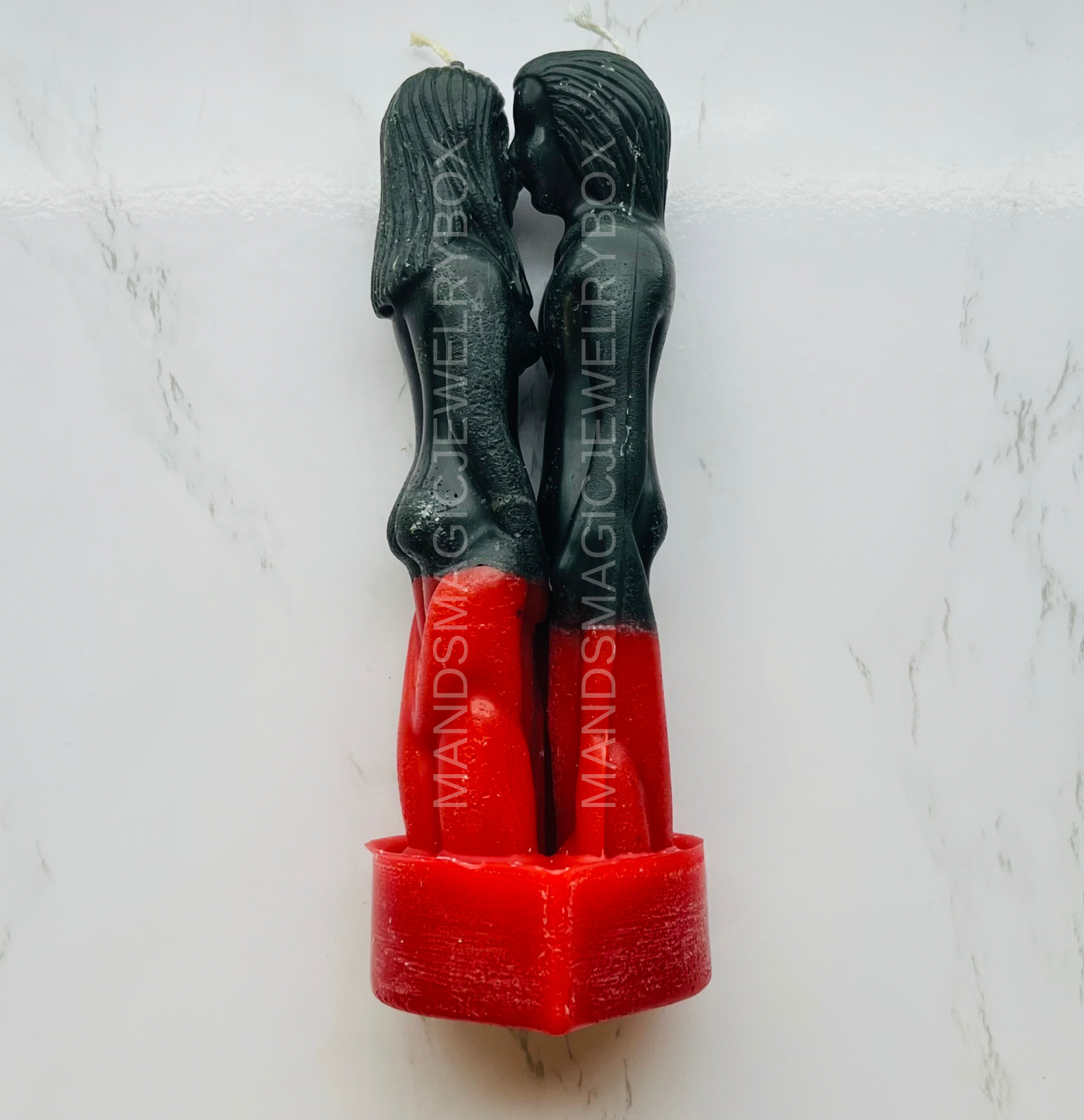 Reverse Negative Couple Heart Candle/Vela De Corazon Reversa Negatividad
