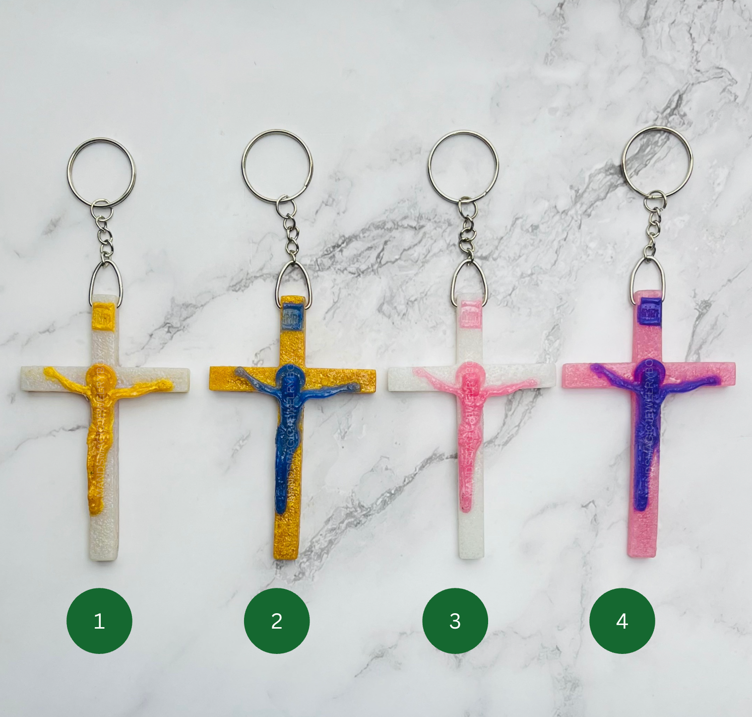 Jesus Cross Keychains/Llaveros De Jesus