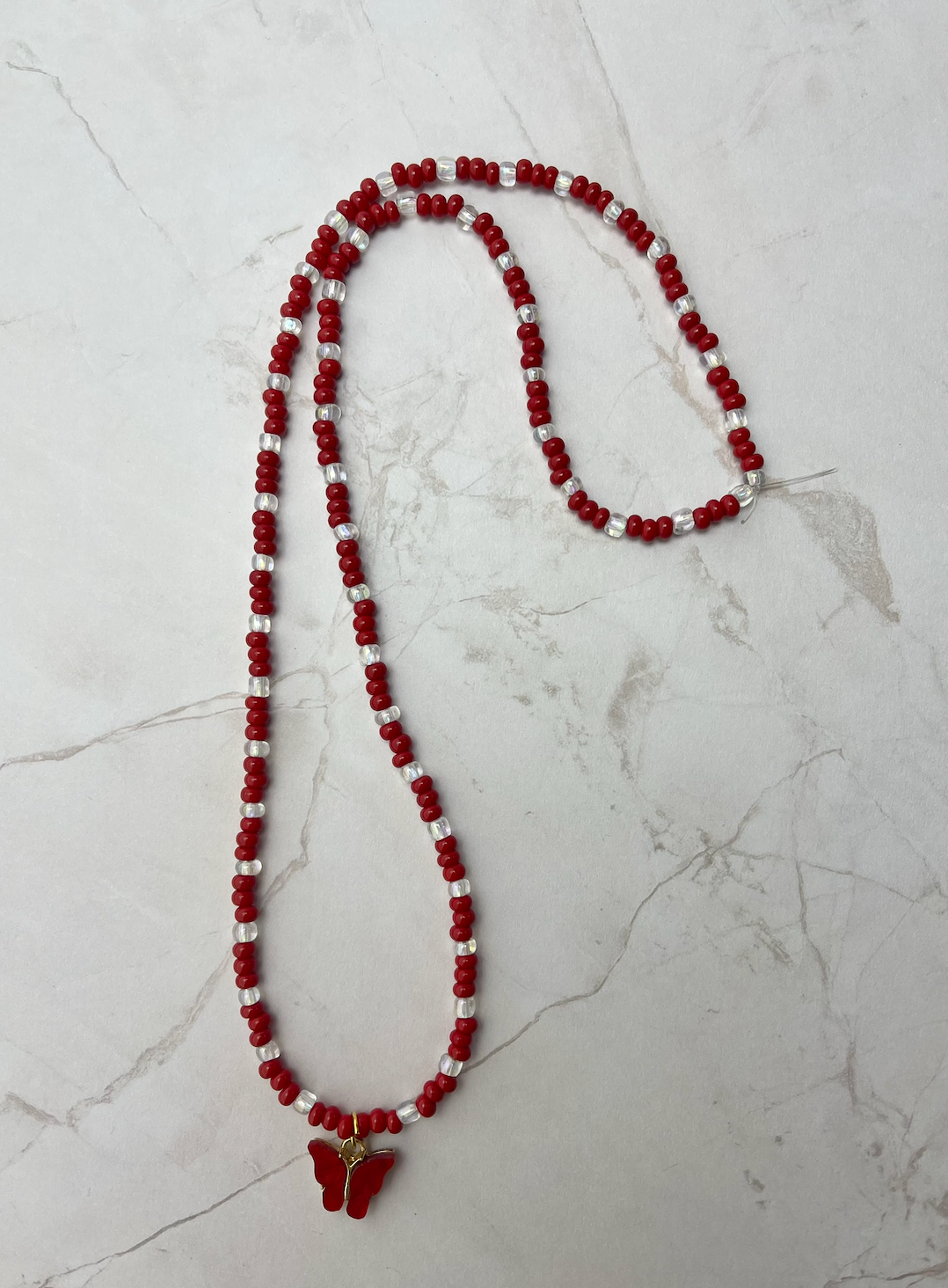 Butterfly Beaded Necklace