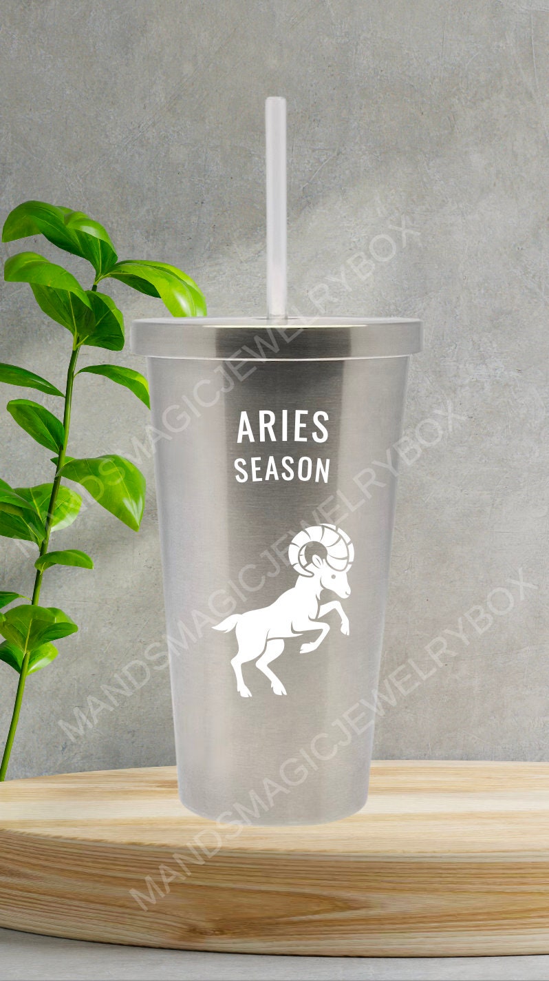 Aries Season Tumbler, Aries Tumbler, Aries Season, Zodiac Tumblers, Astrology Tumblers, Aries Zodiac Tumbler, Aries Astrology Tumbler