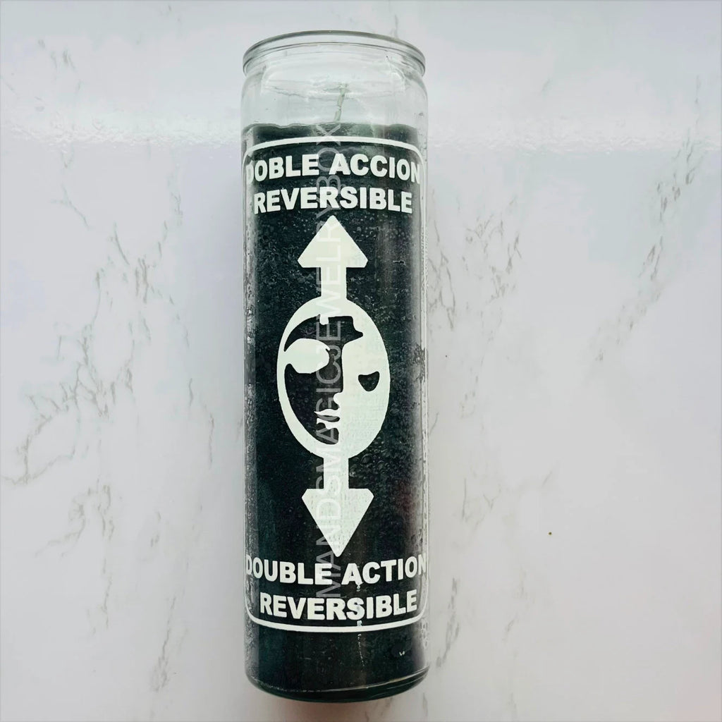 Double—Triple—7x Action Reversible Glass Candles