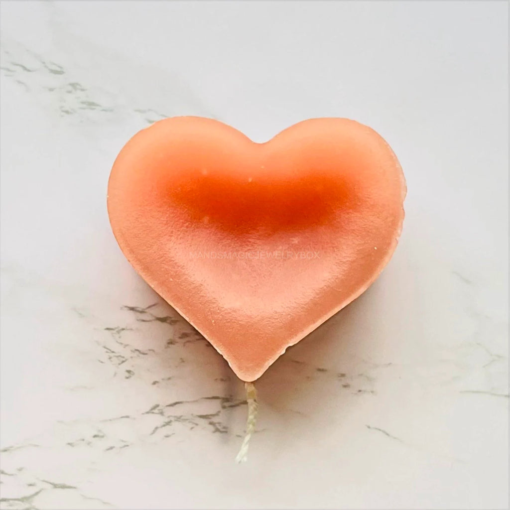 Heart Shaped Wax Candle • Valentine's Day Candle • Gifts For Her • Gifts For Him • Valentine's Day Gifts