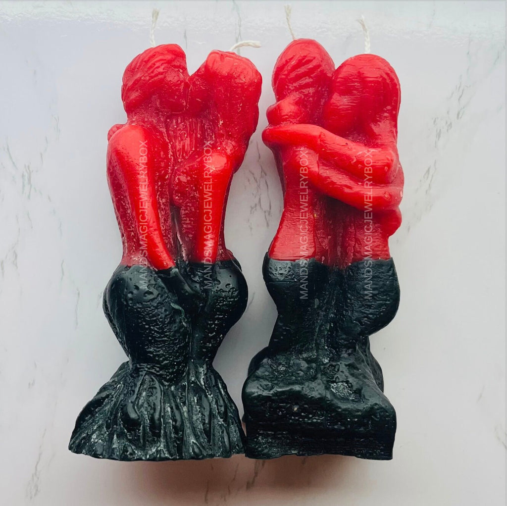 Reversible Adam & Eve Forbidden Temptation Figure Wax Candle