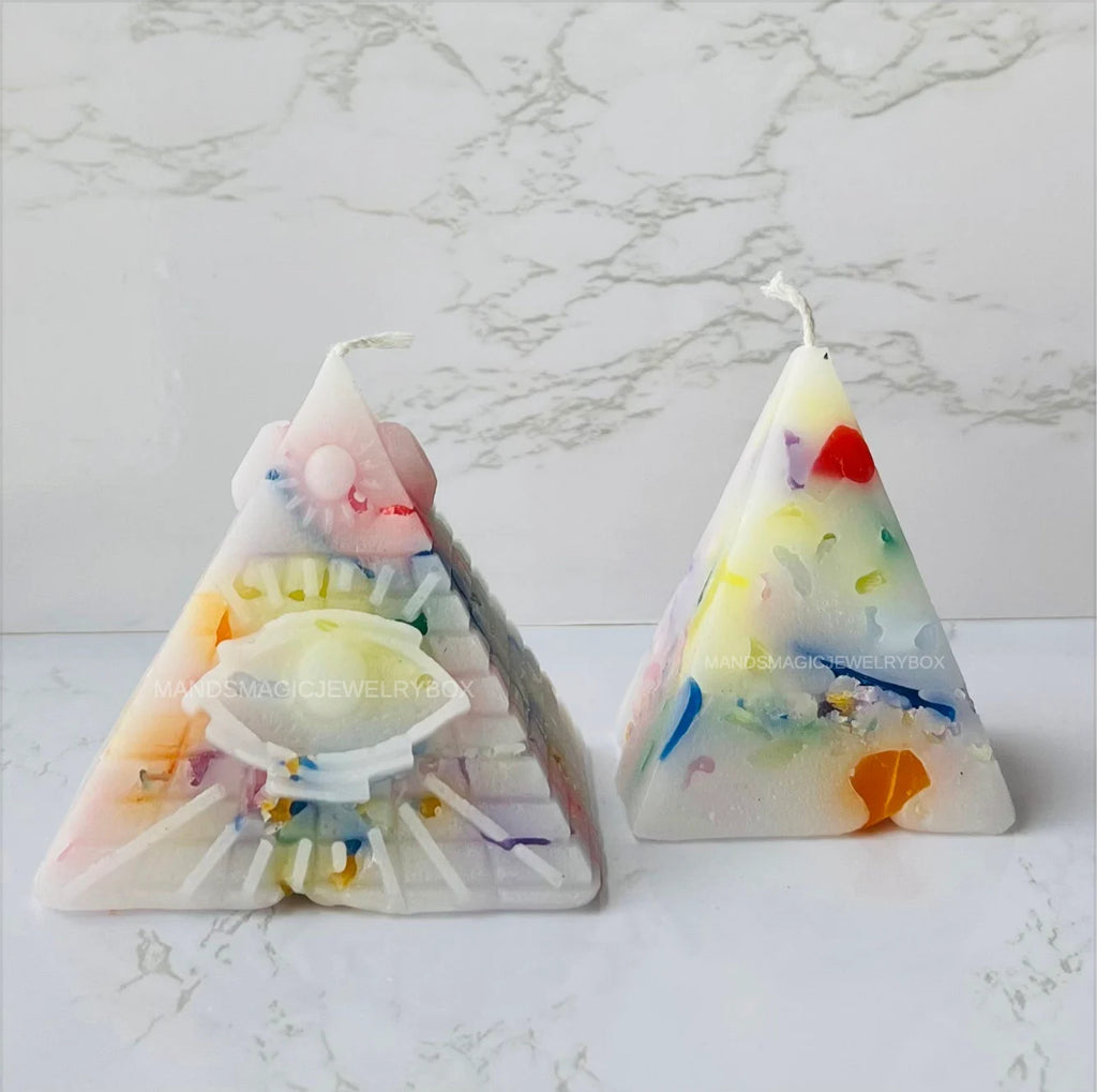 Aura Pyramid Wax Candle Set