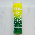 Orula Glass Candle, Orisha Santeria Orula Glass Candle