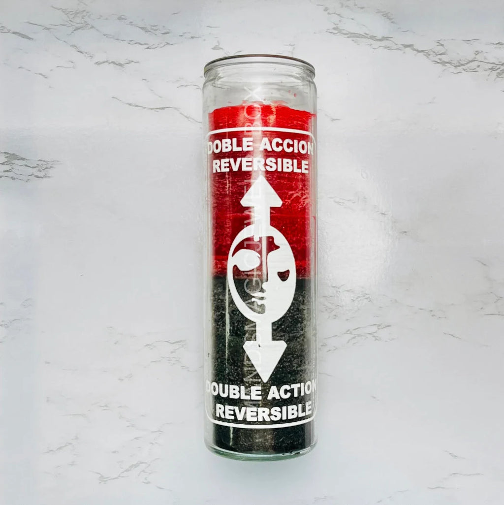 Double—Triple—7x Action Reversible Glass Candles