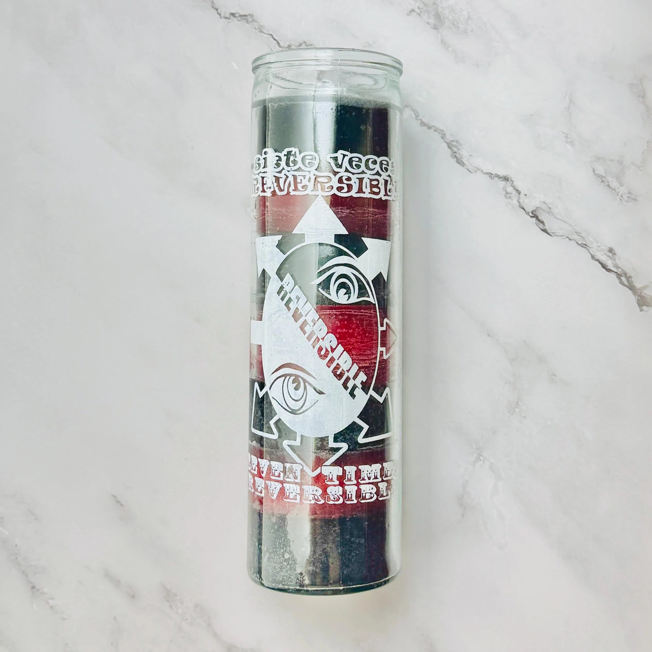 Double—Triple—7x Action Reversible Glass Candles
